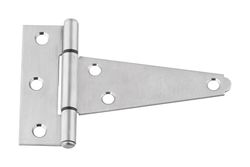 National Hardware 4 in. W X 4 in. L Silver Stainless Steel Heavy Duty T Hinge 1 pk