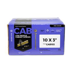 Big Timber No. 10 Sizes X 3 in. L Star Bronze Deep Cabinet Screws 1500 pk