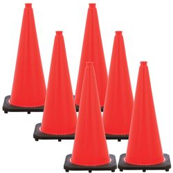 Mr. Chain JBC 28 in. Round Orange Safety Cone 6 pk