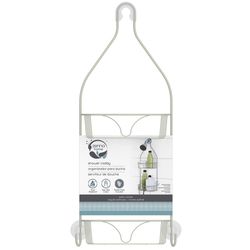 Zenna Home 21 in. H X 8.75 in. W X 4.17 in. L Satin Nickel Shower Caddy