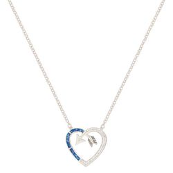 Montana Silversmiths Women's Follow Your Heart Arrow Blue/Silver Necklace Water Resistant