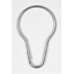 Kenney Chrome Silver Steel Shower Curtain Rings 12 pk