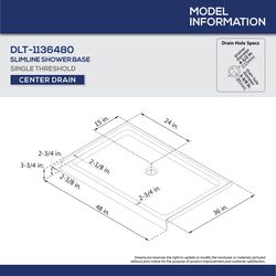 DreamLine QWALL-5 76-3/4 in. H X 36 in. W X 48 in. L White Shower Backwalls Kit