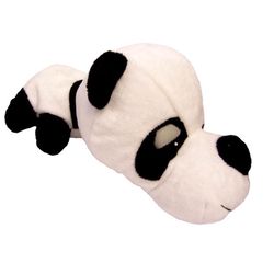 Digger's FatHedz For Dog Black/White Plush Panda Bear Dog Toy 1 pk