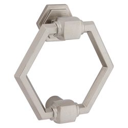 National Hardware Powell 4 in. L Satin Nickel Brass Door Knocker