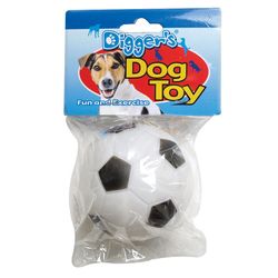 Boss Pet Digger's For Dog Black/White Vinyl Soccer Ball Dog Toy Medium 1 pk