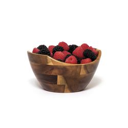 Lipper International Natural Acacia Wood Contemporary Wavy Rim Bowl 1 pc