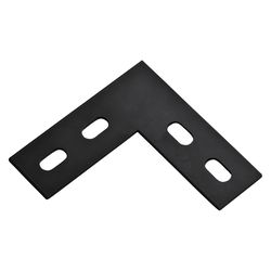 National Hardware 4.5 in. H X 1.5 in. W X 0.125 in. D Black Carbon Steel Flat Corner Plate