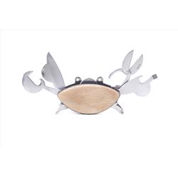 Kikkerland Design Brown/Silver Crab Multi Tool