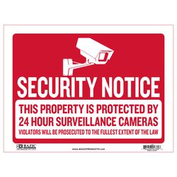 Bazic Products English White Informational Sign 12 in. H X 16 in. W