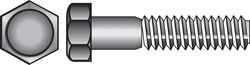 HILLMAN 7/16 in. D X 3-1/2 in. L Zinc Plated Steel Hex Bolt 25 pk