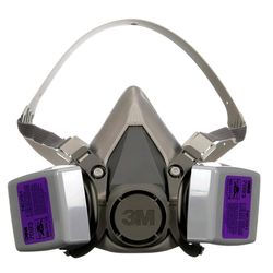 3M P100 Lead Paint Removal Respirator Valved Gray M 1 pk