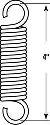 Prime-Line 4 in. L X 13/16 in. D Extension Spring 2 pk