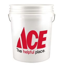 Ace Retro Logo 5 qt Bucket White
