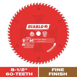 Diablo 8-1/2 in. D X 5/8 in. TiCo Hi-Density Carbide Miter Saw Blade 60 teeth 1 pk