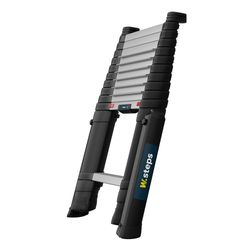 W.steps Prime 11.5 ft. H Aluminum Telescoping Extension Ladder Type IA 330 lb. cap.