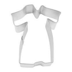 R&M International Corp 3 in. W X 4 in. L Gown/Dress Cookie Cutter Silver 1 pc