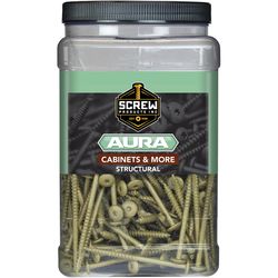 Screw Products AURA No. 10 X 2.5 in. L Star Coated Cabinet Screws 1 lb 63 pk