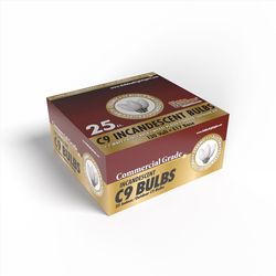 Holiday Bright Lights Incandescent C9 White 25 ct Replacement Christmas Light Bulbs 0.08 ft.