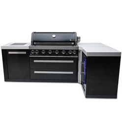 Mont Alpi MAi805-BSS90FC 6 Burner Natural Gas/Propane Grill Black/Silver