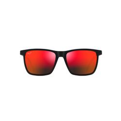 Maui Jim One Way Sunglasses Unisex Matte Black Frame Hawaii Lava Lens Polarized
