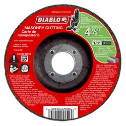 Diablo 4-1/2 in. D X 7/8 in. X 1/8 in. thick Silicon Carbide Masonry Cut-Off Disc 1 pk