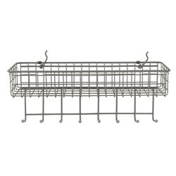 Spectrum 5.5 in. L X 16 in. W X 6.75 in. H Gray Wire Basket