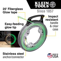 Klein Tools 0.15 in. W X 20 ft. L Fiberglass Fish Tape 1 pk