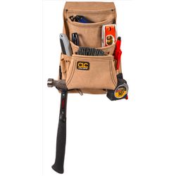 CLC 3 in. W X 11.5 in. H Suede Nail and Tool Pocket Apron 10 pocket Tan 1 pc
