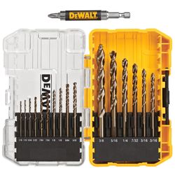 DeWalt Pilot Point Assorted Ferrous Oxide Drill Bit Set Round Shank 18 pc
