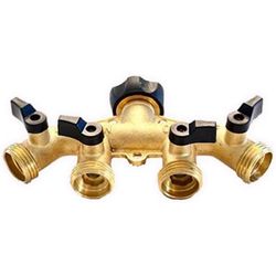 Underhill 3/4 in. Brass Threaded 4-Way Shut-off Valve