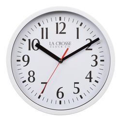 La Crosse Technology 7 in. L X 7 in. W Indoor Analog Wall Clock Glass/Plastic White