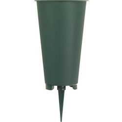 Novelty 6.6 in. H X 4 in. W X 4 in. D Green Plastic Cemetery Vase