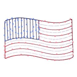 Celebrations Patriotic Flag Silhouette Window Decor Metal 1 pk