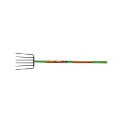 Ames 6 Tine Forged Steel Manure Fork 48 in. Wood Handle