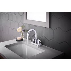 Oakbrook Collection Alexis Chrome Modern Centerset Bathroom Sink Faucet 4 in.