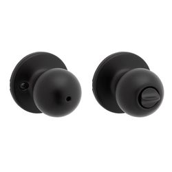 Kwikset Polo Matte Black Privacy Knob