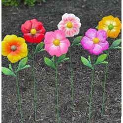 Marshall Home and Garden Assorted Metal 35 in. H X 7 in. W Outdoor Garden Stake