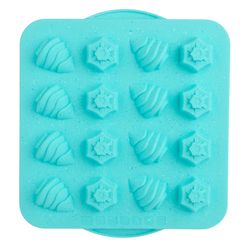 Trudeau 9 in. W X 11 in. L Christmas Mini Cakes Pan Light Blue 1 pc