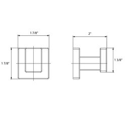 Huntington Brass Razo 1.8 in. W X 2 in. L Matte Black Robe Hook