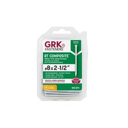 GRK Fasteners No. 8 in. X 2-1/2 in. L Star Trim Head W-Cut Trim Screws