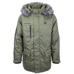 ActionHeat XXXL Long Sleeve Men's Hooded Heated Jacket with Charger/Power Source Only Olive