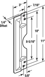 Prime-Line 3 in. H X 11 in. L Brass-Plated Brass Steel Latch Guard