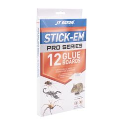 JT Eaton Stick-Em Pro Series Small Glue Board Trap For Insects/Mice/Spiders 12 pk