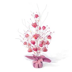 Glitzhome Valentine's Pink Heart Table Tree 1 each