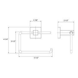 Huntington Brass Razo Matte Black Toilet Paper Holder