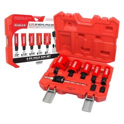 Diablo Snap-Lock Plus Bi-Metal Diablo Mandrel 2-3/8 in. L Hole Saw Kit Arbor Included