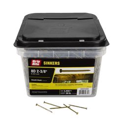 Grip-Rite 8D 2-3/8 in. Sinker Vinyl Steel Nail Round Head 30 lb