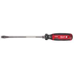 Milwaukee Made in USA Cushion Grip 3/8 in. Slotted Made in USA Screwdriver 1 pk