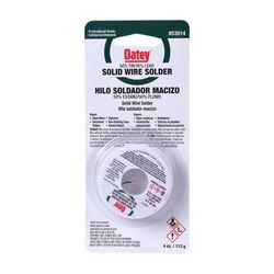 Oatey 4 oz Solid Wire Solder 0.125 in. D Tin/Lead 50/50 1 pc